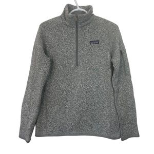 Patagonia Women's Grey Better Sweater 1/4 Zip Long Sleeved Sweater